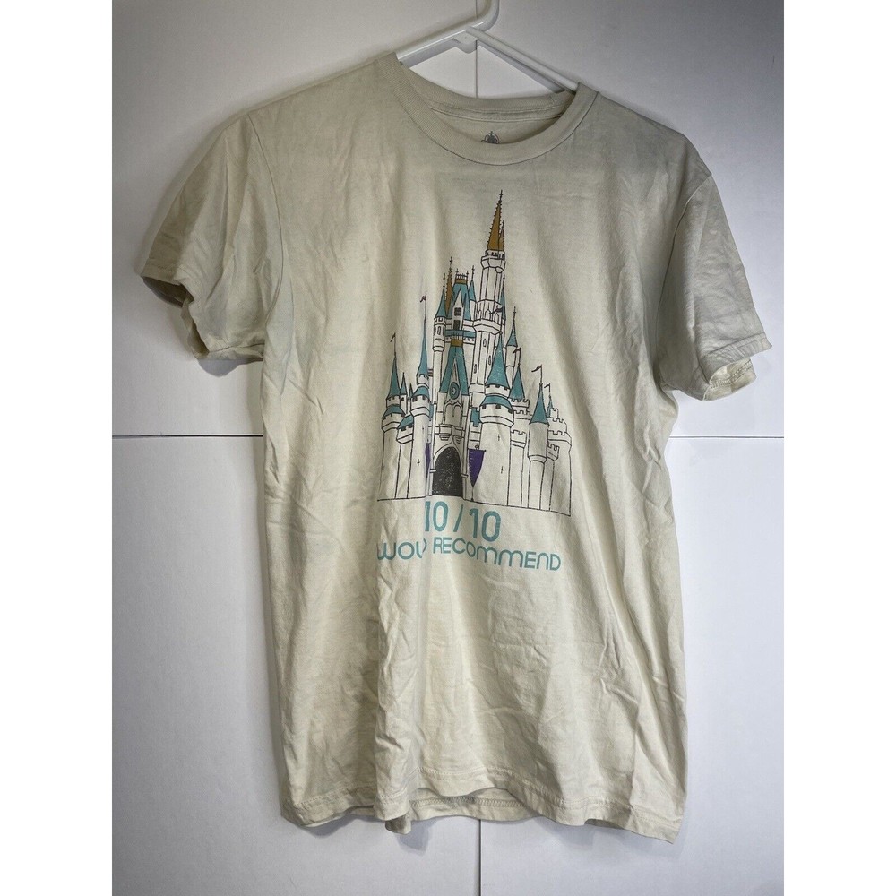 Disney Shirt Adult Medium Beige 10/10 Would Recommend Magic Kingdom Castle Parks